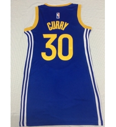 Women Golden Warriors 30 Stephen Curry Dress Stitched Jersey Blue II Women Golden Warriors 30 Stephen Curry Dress Stitched Jersey Blue II