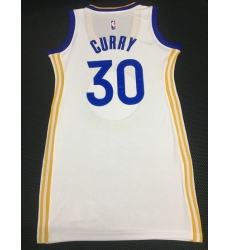 Women Golden Warriors 30 Stephen Curry Dress Stitched Jersey White II Women Golden Warriors 30 Stephen Curry Dress Stitched Jersey White II