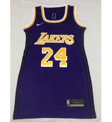 Women Los Angeles Lakers 24 Kobe Bryant Dress Stitched Jersey Purple Women Los Angeles Lakers 24 Kobe Bryant Dress Stitched Jersey Purple