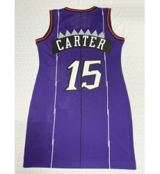 Women Toronto Raptors 15 Vince Carter Dress Stitched Jersey Purple II Women Toronto Raptors 15 Vince Carter Dress Stitched Jersey Purple II