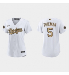 Women Los Angeles Dodgers 5 Freddie Freeman 2022 All Star White Stitched Baseball Jersey Women Los Angeles Dodgers 5 Freddie Freeman 2022 All Star White Stitched Baseball Jersey
