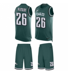 Men's Nike Philadelphia Eagles #26 Jaylen Watkins Limited Midnight Green Tank Top Suit NFL Jersey Men's Nike Philadelphia Eagles #26 Jaylen Watkins Limited Midnight Green Tank Top Suit NFL Jersey
