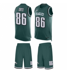 Men's Nike Philadelphia Eagles #86 Zach Ertz Limited Midnight Green Tank Top Suit NFL Jersey Men's Nike Philadelphia Eagles #86 Zach Ertz Limited Midnight Green Tank Top Suit NFL Jersey