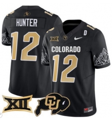 Men Colorado Buffaloes #12 Travis Hunter Black Vapor Limited Stitched Football Jersey Men Colorado Buffaloes #12 Travis Hunter Black Vapor Limited Stitched Football Jersey