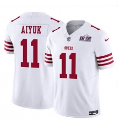 Youth San Francisco 49ers 11 Brandon Aiyuk White 2023 F U S E Vapor Limited Stitched Football 2024 Super Bowl LVIII Jersey Youth San Francisco 49ers 11 Brandon Aiyuk White 2023 F U S E Vapor Limited Stitched Football 2024 Super Bowl LVIII Jersey
