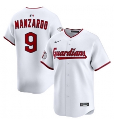 Men Cleveland Guardians Nike White Home Limited Jersey Manzardo Kyle 9