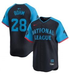 Youth National League 28 Alec Bohm Navy 2024 All Star Limited Stitched Baseball Jersey Youth National League 28 Alec Bohm Navy 2024 All Star Limited Stitched Baseball Jersey