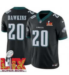 Men Philadelphia Eagles Brian Dawkins #20 Black 2024 2025 Super Bowl LIX F U S E Stitched NFL Jersey Men Philadelphia Eagles Brian Dawkins #20 Black 2024 2025 Super Bowl LIX F U S E Stitched NFL Jersey