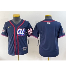 Youth American League New York Yankees Blank Navy 2025 All Star Edition Limited Stitched Baseball Jersey Youth American League New York Yankees Blank Navy 2025 All Star Edition Limited Stitched Baseball Jersey