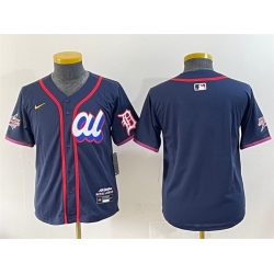 Women American League Detroit Tigers Blank Navy 2025 All Star Edition Limited Stitched Baseball Jersey 