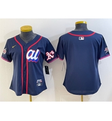 Women American League Oakland Athletics Blank Navy 2025 All Star Edition Limited Stitched Baseball Jersey Women American League Oakland Athletics Blank Navy 2025 All Star Edition Limited Stitched Baseball Jersey