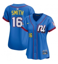 Women National League 16 Will Smith Blue 2025 All Star Edition Limited Stitched Baseball Jersey Women National League 16 Will Smith Blue 2025 All Star Edition Limited Stitched Baseball Jersey