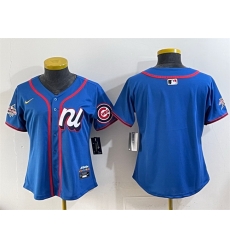 Women National League Chicago Cubs Blank Blue 2025 All Star Edition Limited Stitched Baseball Jersey Women National League Chicago Cubs Blank Blue 2025 All Star Edition Limited Stitched Baseball Jersey