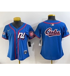 Women National League Chicago Cubs Team Big Logo Blue 2025 All Star Edition Limited Stitched Baseball Jersey 