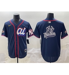 Men American League New York Yankees Team Big Logo Navy 2025 All Star Edition Limited Stitched Baseball Jersey 005