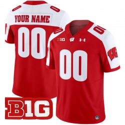 Men Women Youth Wisconsin Badgers 2024 Vapor Limited Custom Jersey All Stitched Red Alternate