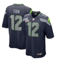 12s Seattle Seahawks Nike Super Bowl LX Patch Game Jersey College Navy 12s Seattle Seahawks Nike Super Bowl LX Patch Game Jersey College Navy