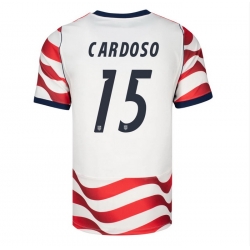 USA 2026 FIFA World Cup Soccer White Jersey Set ( Have Shorts ) Johnny Cardoso #15